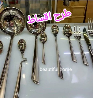 سرویس قاشق و چنگال 30 نفره 156 پارچه دهانه فارسی نقره ای یونیک آلمان اصلی ۵ میل ضخیم بدون چمدان