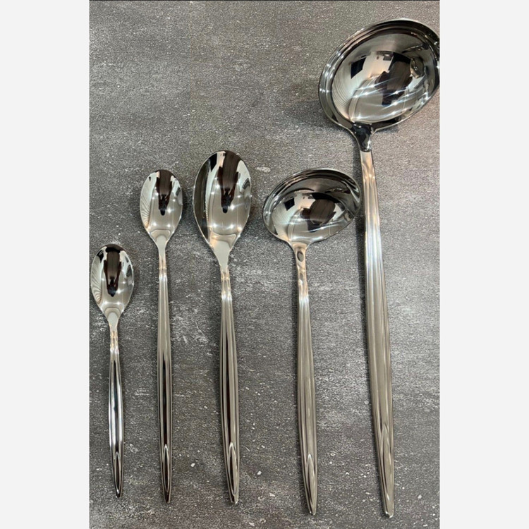1 سرویس قاشق و چنگال 24نفره 120 پارچه دهانه اروپایی یونیک ساده