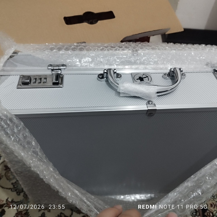 چمدون قاشق و چنگال جعبه قاشق و چنگال تمام آلمینیوم قفل و رمزدار (( پس کرایه ))