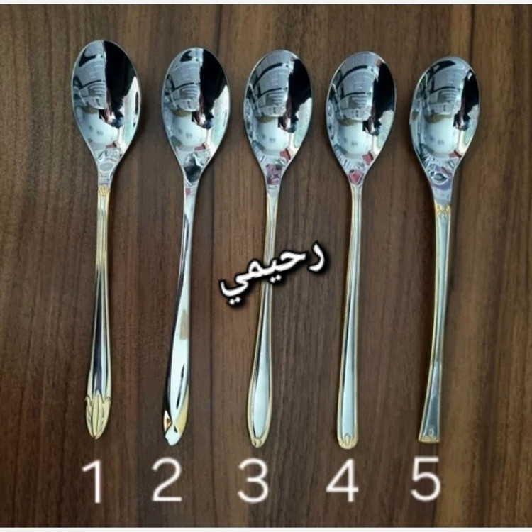 سرویس قاشق و چنگال 24نفره 120 پارچه 3 نیمه طلایی یونیک دور نوار چند