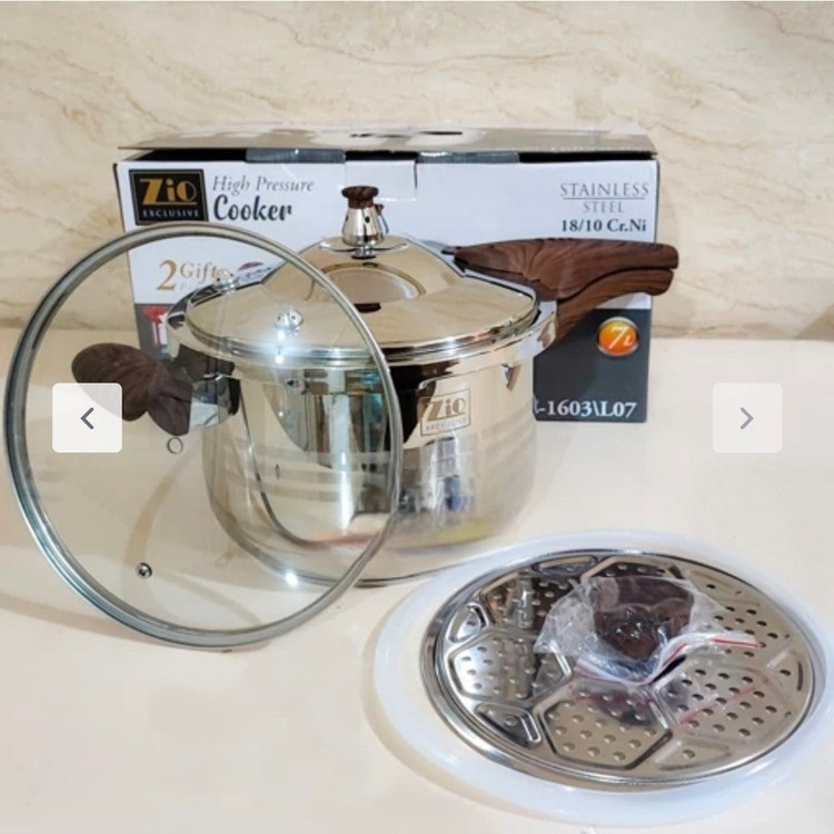 زودپز زیو ترکیه تک دسته 5 و 7 و 9 و 11 لیتر zio.1603 پلوپز جنس عالی (( پس کرایه))