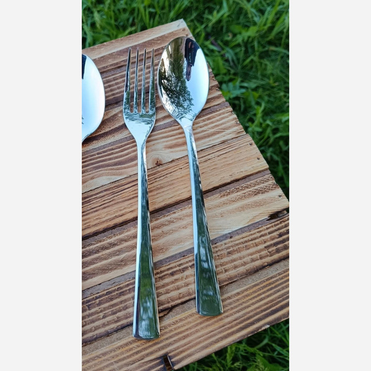 سرویس قاشق و چنگال 24نفره 118 پارچه نقره ای مارک AYD شرکت یونیک ساده ( پس کرایه)