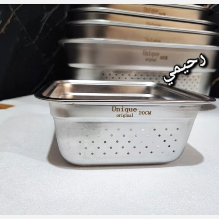 سرویس آبکش یونیک مربع 11 پارچه اصل Unique (( هزینه ارسال درب منزل)) آبکش لگن استیل