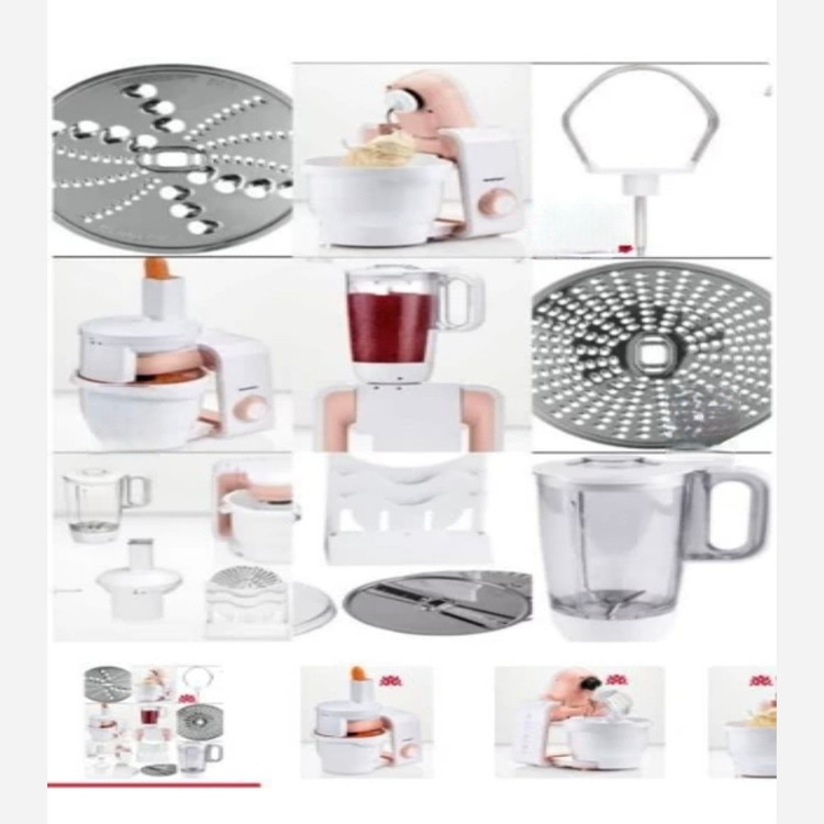 همزن برقی سیلور کرست اصل آلمان هفت کاره مخلوط کن غذاساز سالاد ساز خمیر زن رنده برقی skM550B2