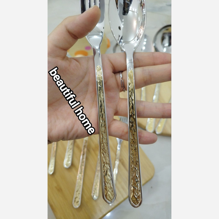 1 سرویس قاشق و چنگال 30نفره 134 پارچه یونیک آلمانی دور طلایی ( پس کرایه)