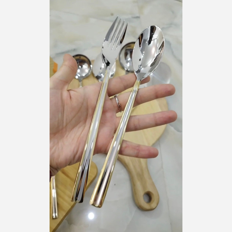 1 سرویس قاشق و چنگال 30نفره 134 پارچه کد 8228 یونیک آلمانی دور طلایی ( پس کرایه)