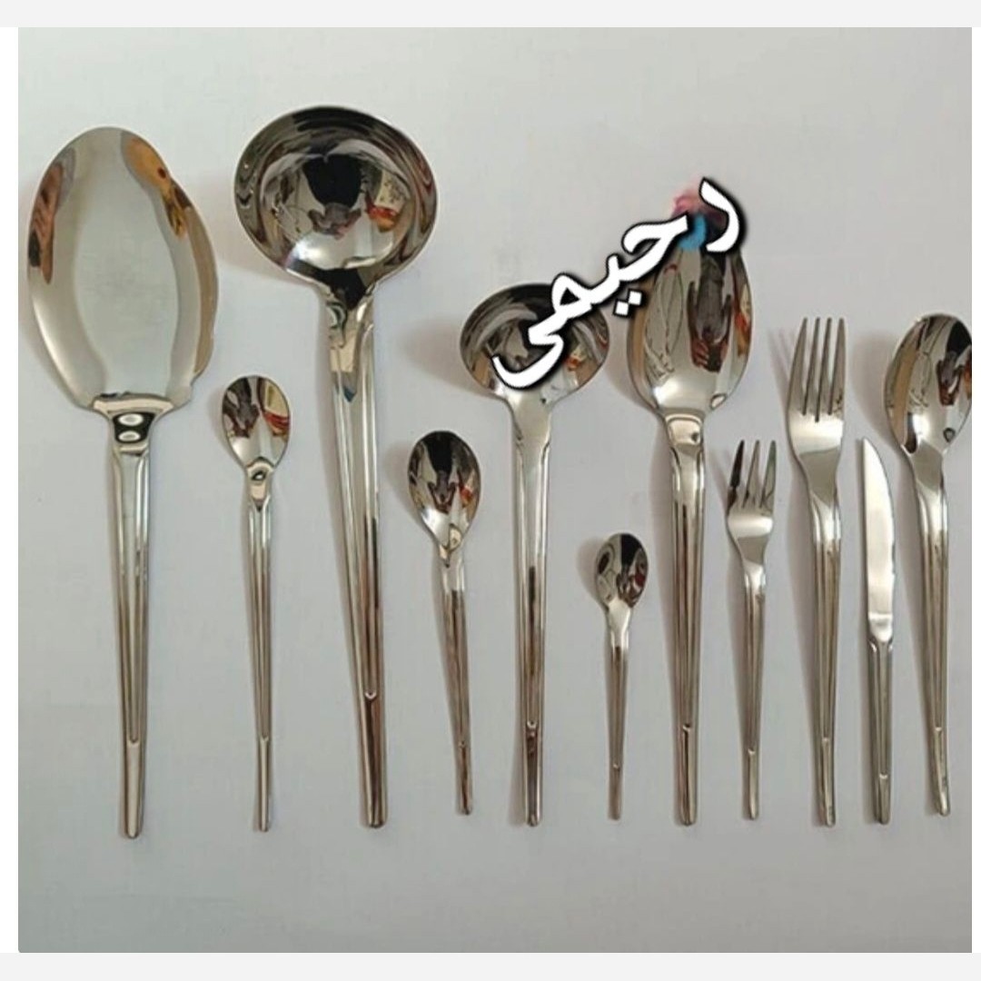 سرویس قاشق و چنگال 24 نفره 120 پارچه یونیک آلمانی  طرح شیک و ساده  نقره ای ((هزینه ارسال درب منزل ))