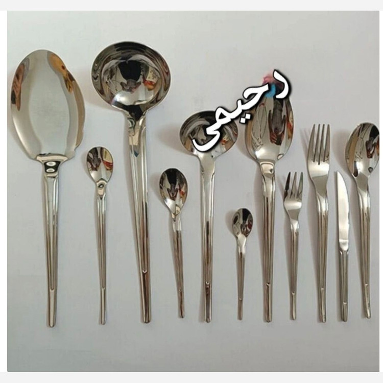 سرویس قاشق و چنگال 24 نفره 120 پارچه یونیک آلمانی طرح شیک و ساده نقره ای ((هزینه ارسال درب منزل ))