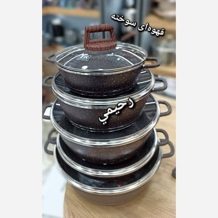 آرام پز سرویس قابلمه زیو 10 پارچه طرح سامبا گرانیت ترکیه 7105و zio7106 پس کرایه قابلمه اقتصادی آرامپز