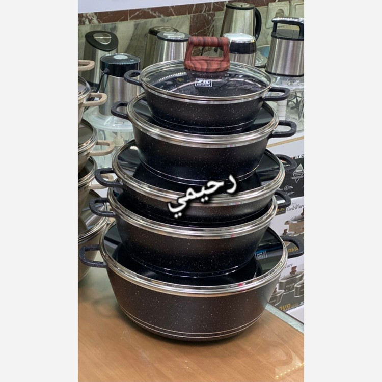 آرام پز سرویس قابلمه زیو 10 پارچه طرح سامبا گرانیت ترکیه 7105و zio7106 پس کرایه قابلمه اقتصادی آرامپز