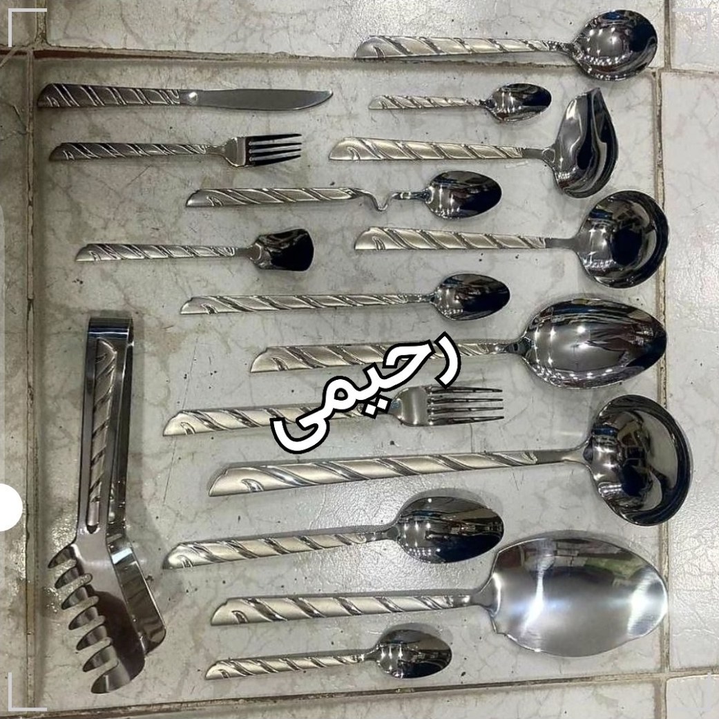 سرویس قاشق و چنگال 30نفره 152 پارچه یونیک آلمان    مدل پرچمی ضخیم طرح 3بعدی