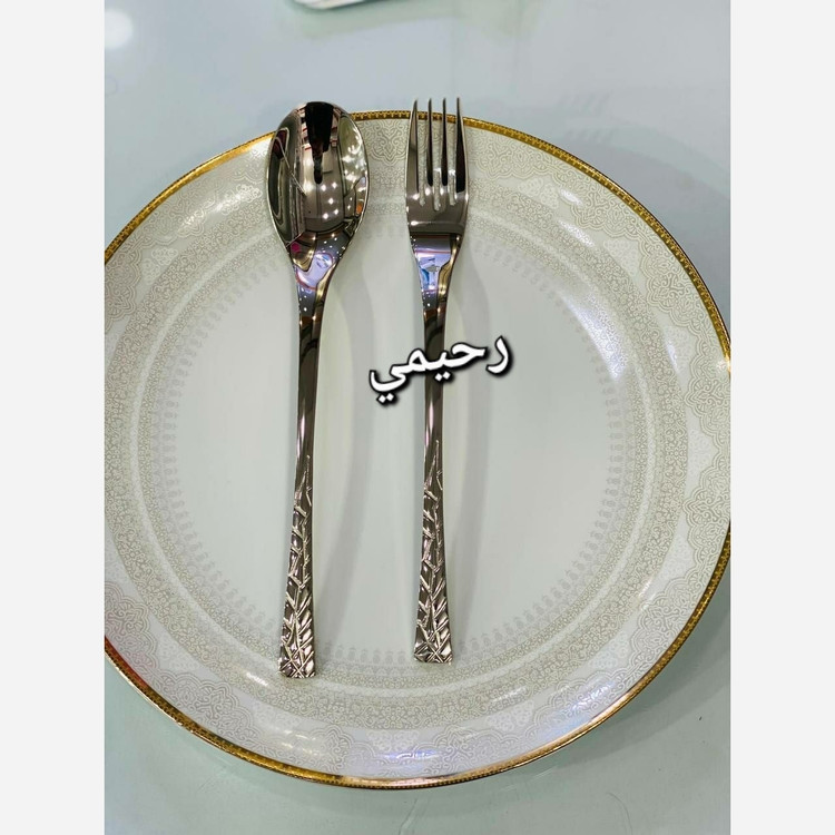 سرویس قاشق و چنگال 24 نفره 120 پارچه یونیک آلمانی اصل طرح شیک خاص نقره ای ((هزینه ارسال درب منزل ))