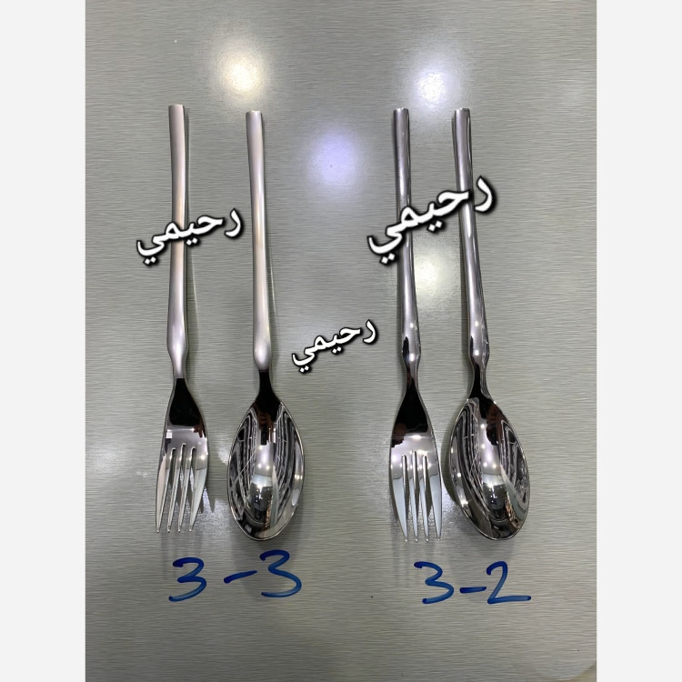 سرویس قاشق و چنگال 24 نفره 120 پارچه یونیک طرح شیک خاص نقره ای ((هزینه ارسال درب منزل ))