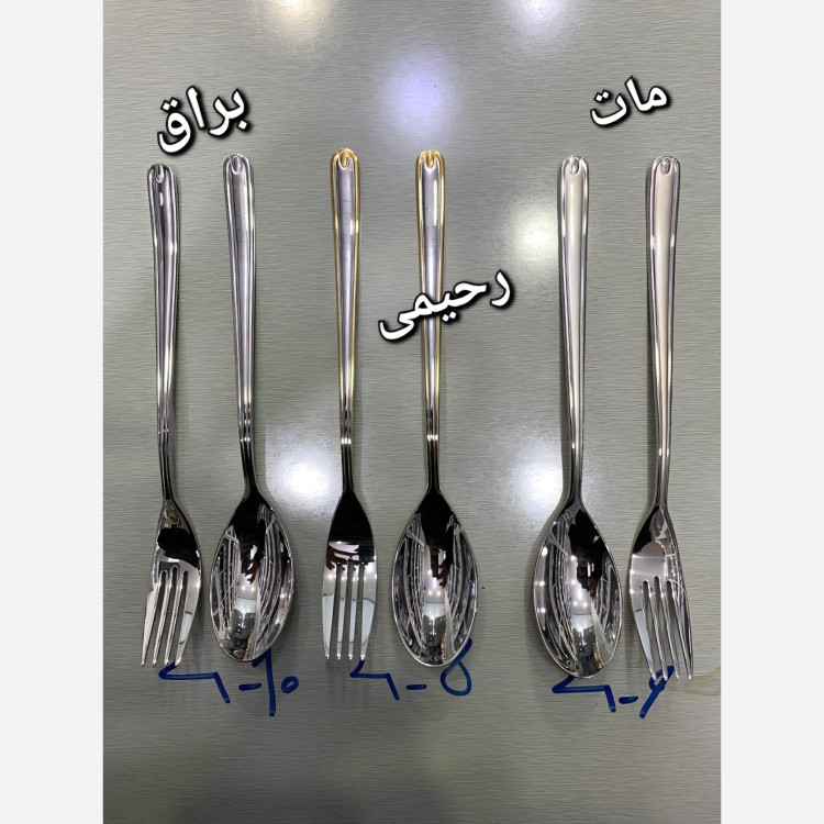 سرویس قاشق و چنگال 24 نفره 120 پارچه یونیک طرح شیک خاص نقره ای ((هزینه ارسال درب منزل ))