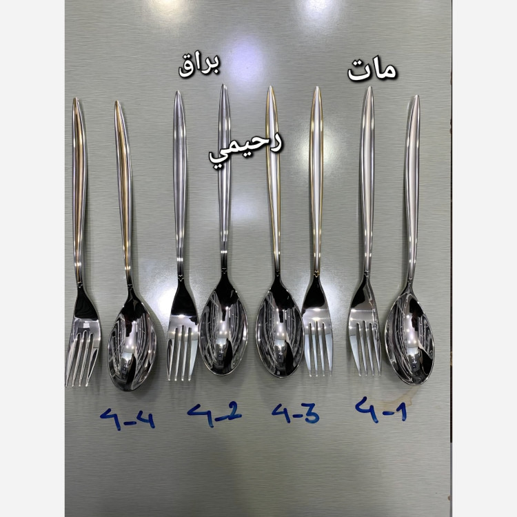 سرویس قاشق و چنگال 24 نفره 120 پارچه یونیک طرح شیک خاص نقره ای ((هزینه ارسال درب منزل ))