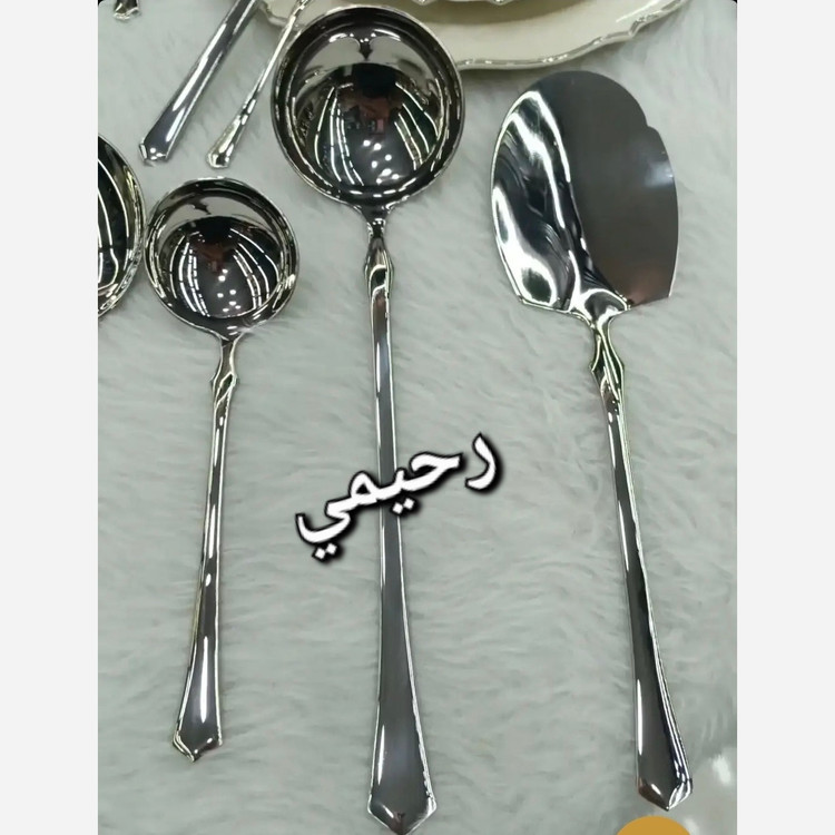 سرویس قاشق و چنگال 24 نفره 120 پارچه یونیک طرح شیک خاص نقره ای ((هزینه ارسال درب منزل ))