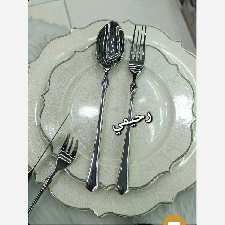 سرویس قاشق و چنگال 24 نفره 120 پارچه یونیک طرح شیک خاص نقره ای ((هزینه ارسال درب منزل ))