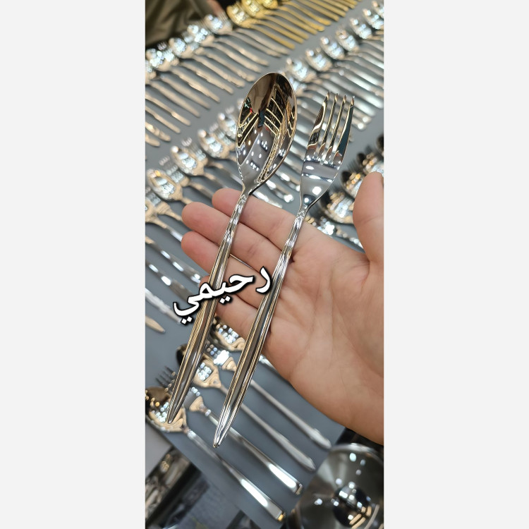 سرویس قاشق و چنگال 24نفره 120 پارچه یونیک المانی نقره ای روگن (( هزینه ارسال درب منزل))