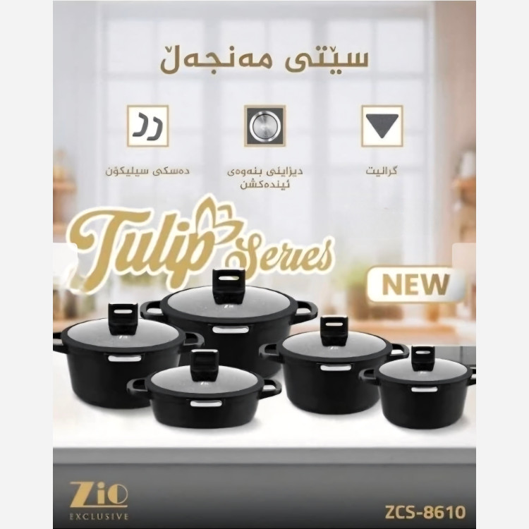 سرویس قابلمه زیو 10پارچه زیو ترکیه zio8610(( هزینه ارسال درب منزل))