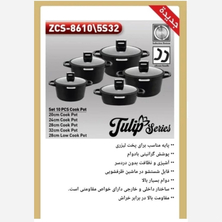 سرویس قابلمه زیو 10پارچه زیو ترکیه zio8610(( هزینه ارسال درب منزل))