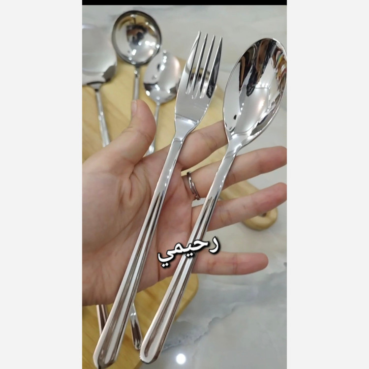 سرویس قاشق و چنگال 24نفره 120پارچه یونیک جدید ( هزینه ارسال درب منزل ) شیک و خاص