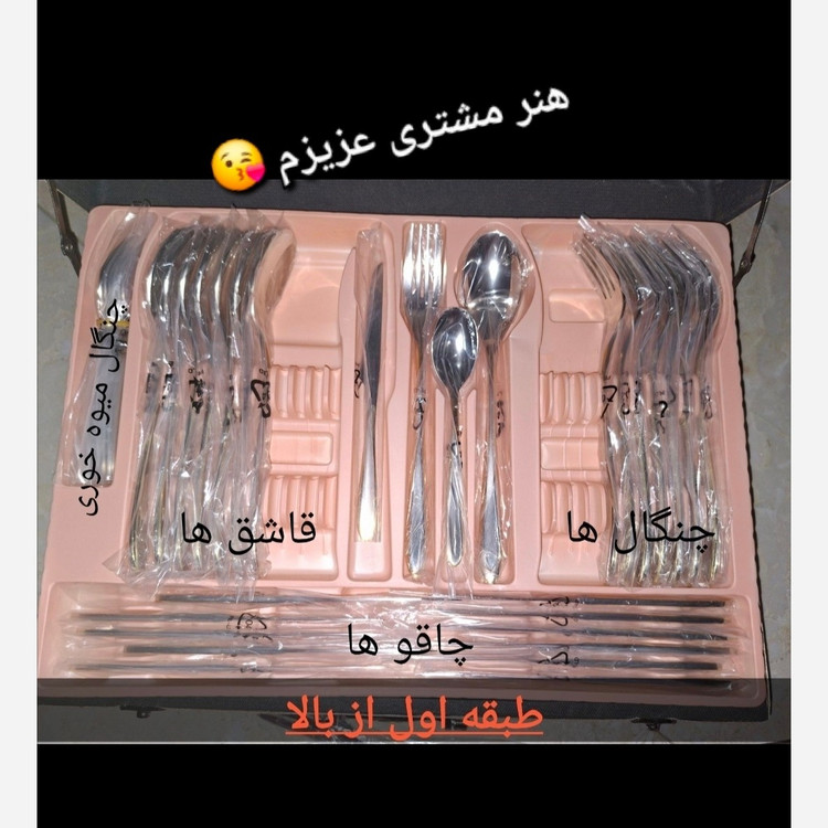 چمدون قاشق و چنگال المینیوم برای سرویس 120 و 144پارچه چمدان قاشق و چنگال (( از نزدیک خیلی قشنگن )) (پس کرایه)