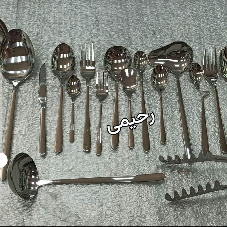 سرویس قاشق و چنگال 30نفره 156 پارچه مدل دونا نقره ای المانی اصل دونا ناخنی ( پس کرایه )