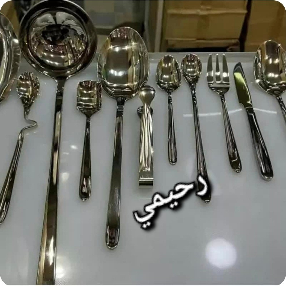 سرویس قاشق و چنگال 30نفره 156 پارچه مدل دونا نقره ای المانی اصل دونا ناخنی ( پس کرایه )
