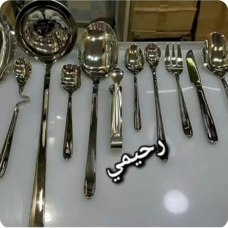 سرویس قاشق و چنگال 30نفره 156 پارچه مدل دونا نقره ای المانی اصل دونا ناخنی ( پس کرایه )