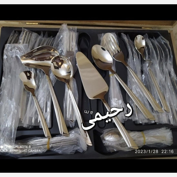 سرویس قاشق و چنگال 24 نفره 144 پارچه مدل ناخنی یونیک المان اصلی ضمانتی ( پس کرایه )