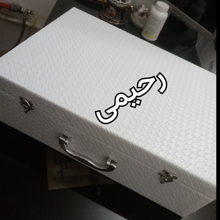 چمدون قاشق و چنگال یا کیف قاشق و چنگال 2رنگ نقره ای و سفید چمدان قاشق و چنگال (پس کرایه)