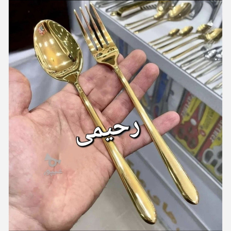 سرویس قاشق و چنگال 12 نفره 59 پارچه طلایی ضمانت رنگ مارک سولینگن زولینگن بدون چمدون