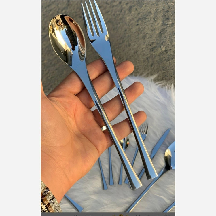 سرویس قاشق و چنگال 24 نفره 120پارچه یونیک اصل ساده نقره ای ((هزینه ارسال درب منزل))