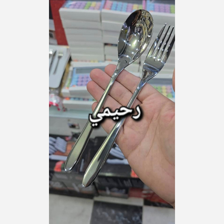 سرویس قاشق و چنگال 24 نفره 120پارچه یونیک اصل ساده نقره ای ((هزینه ارسال درب منزل))