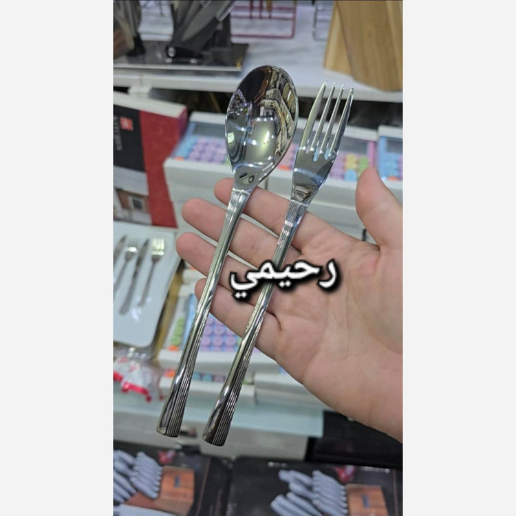 سرویس قاشق و چنگال 24 نفره 120پارچه یونیک اصل ساده نقره ای ((هزینه ارسال درب منزل))