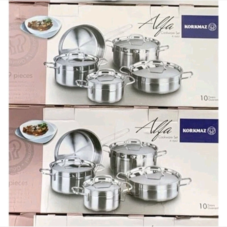 سرویس قابلمه کرکماز آرام پز آسترا 9پارچه اصل ترکیه 5 لایه ضخیم 3 طرح (( تضمین کیفیت و اصلی)) آرام پز