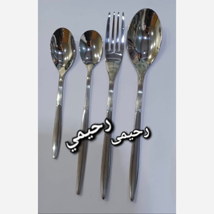 سرویس قاشق چنگال 24 نفره 120 پارچه یونیک نقره ای دهانه اروپایی ضمانتی خطی ( هزینه ارسال درب منزل)